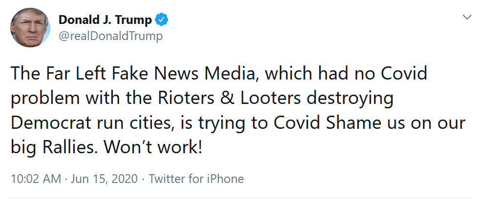 6-15 "The Far Left Fake News Media"