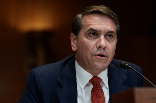 Acting U.S. Attorney General Todd Blanche testifies before a Senate subcommittee on Capitol Hill in Washington, D.C., on May 19, 2026.