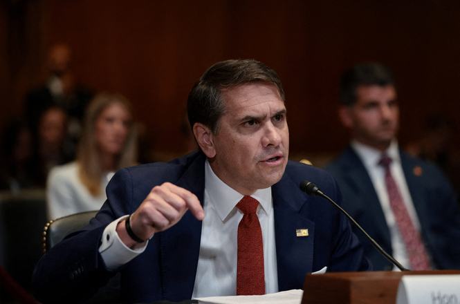 Acting U.S. Attorney General Todd Blanche testifies before a Senate subcommittee on Capitol Hill in Washington, D.C., on May 19, 2026.