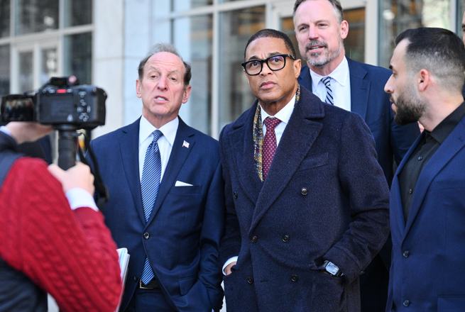 Don Lemon exits a federal courthouse in St. Paul, Minnesota, in February 2026.
