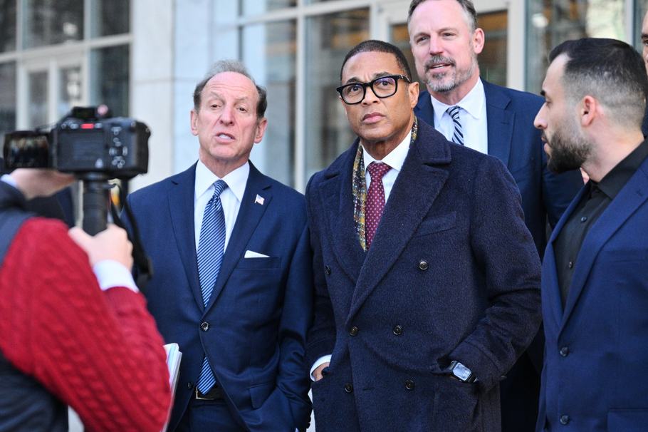 Don Lemon exits a federal courthouse in St. Paul, Minnesota, in February 2026.