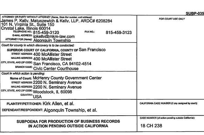 A portion of a subpoena for the Edgar County Watchdog's Dropbox account information (SCREENSHOT) ECW Dropbox2.PNG