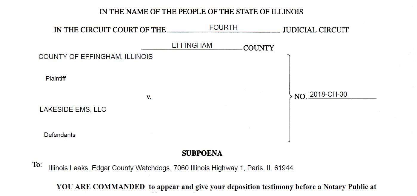 ECW Effingham_subpoena