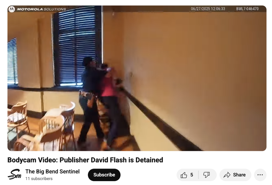 SCREENSHOT VIA BIG BEND SENTINEL