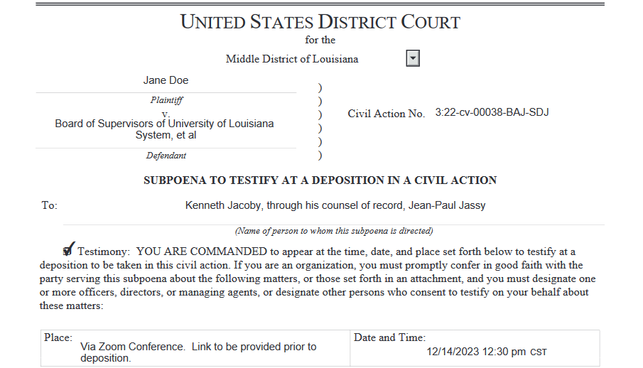 Reporter subpoenaed for testimony in Title IX lawsuit - U.S. Press ...