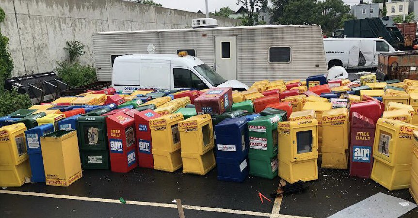 Jersey City newspaper boxes