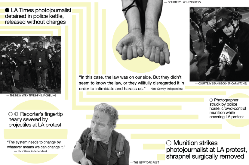 Photo illustration/U.S. Press Freedom Tracker