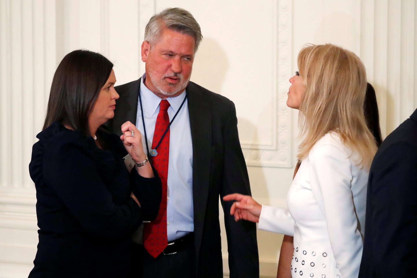 Bill Shine, Sarah Huckabee Sanders, Kellyanne Conway