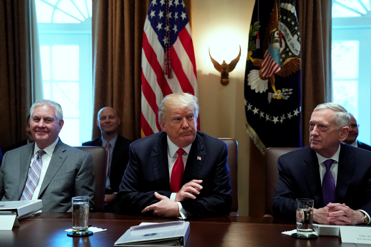 Donald Trump in January 10 Cabinet meeting