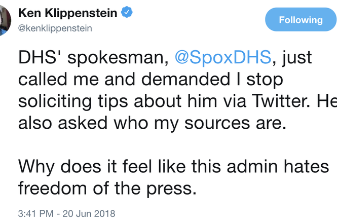 Ken Klippenstein tweet