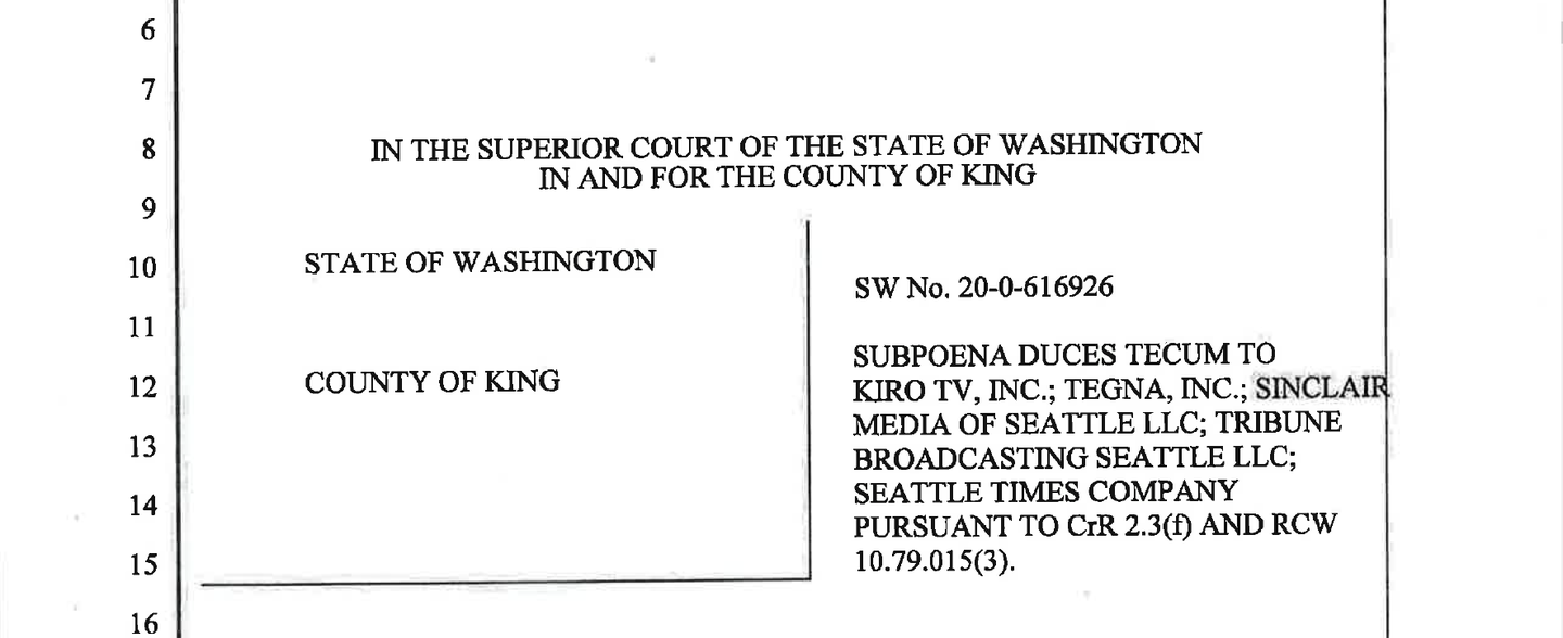 Seattle subpoena