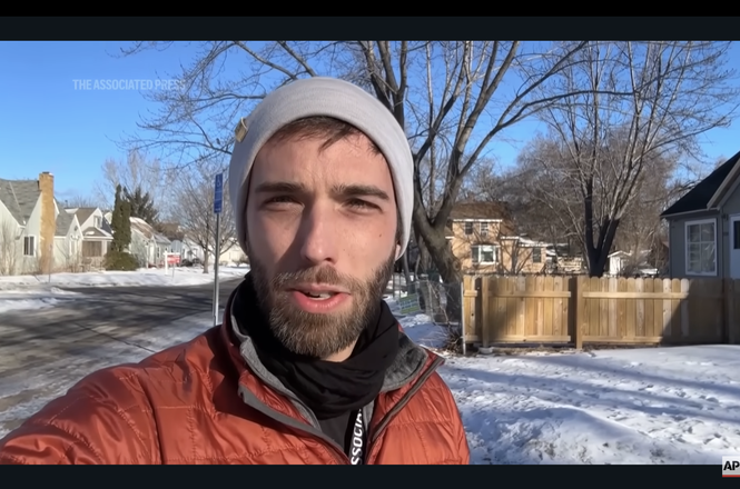 Associated Press video journalist Mark Vancleave reports that a Federal Bureau of Prisons officer pushed and threatened him with arrest while he was covering immigration enforcement activity in north Minneapolis, Minnesota, on Jan. 28, 2026.