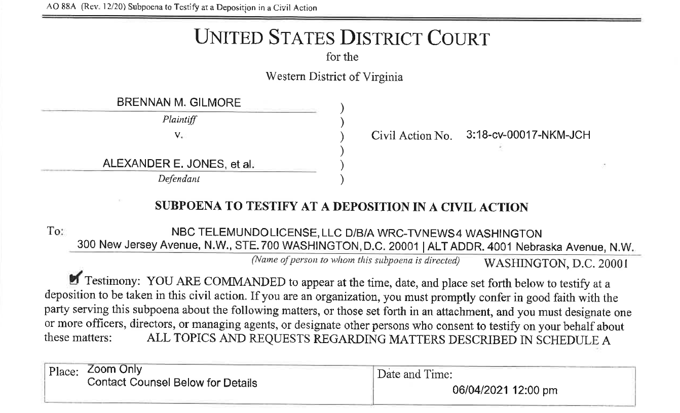 WRC Subpoena
